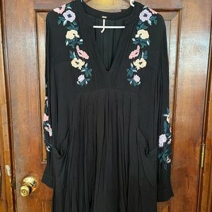 Free People Embroidered Mini Dress